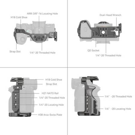 SmallRig 4481 - klatka z szybkozłączką HawkLock do Sony A7R V / A7 IV / A7S III / A1_2